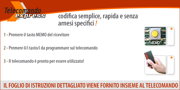 Codifica di un nuovo telecomando ad autoapprendimento